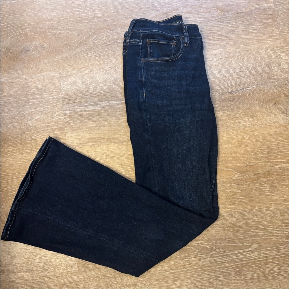 American Eagle Outfitters Dark Blue Flare Jeans